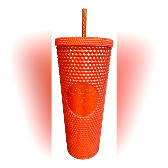 Starbucks Other - Blood Orange Studded Starbucks Cup/Tumbler & Straw. NWT. Rare